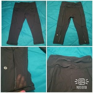 Lululemon black crops leggins